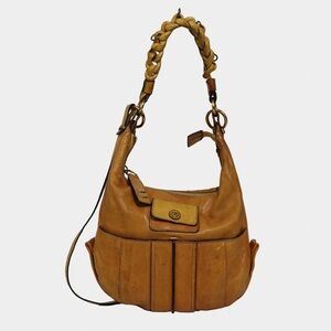 Chloe Tan Leather Hobo Bag with Braided Handle